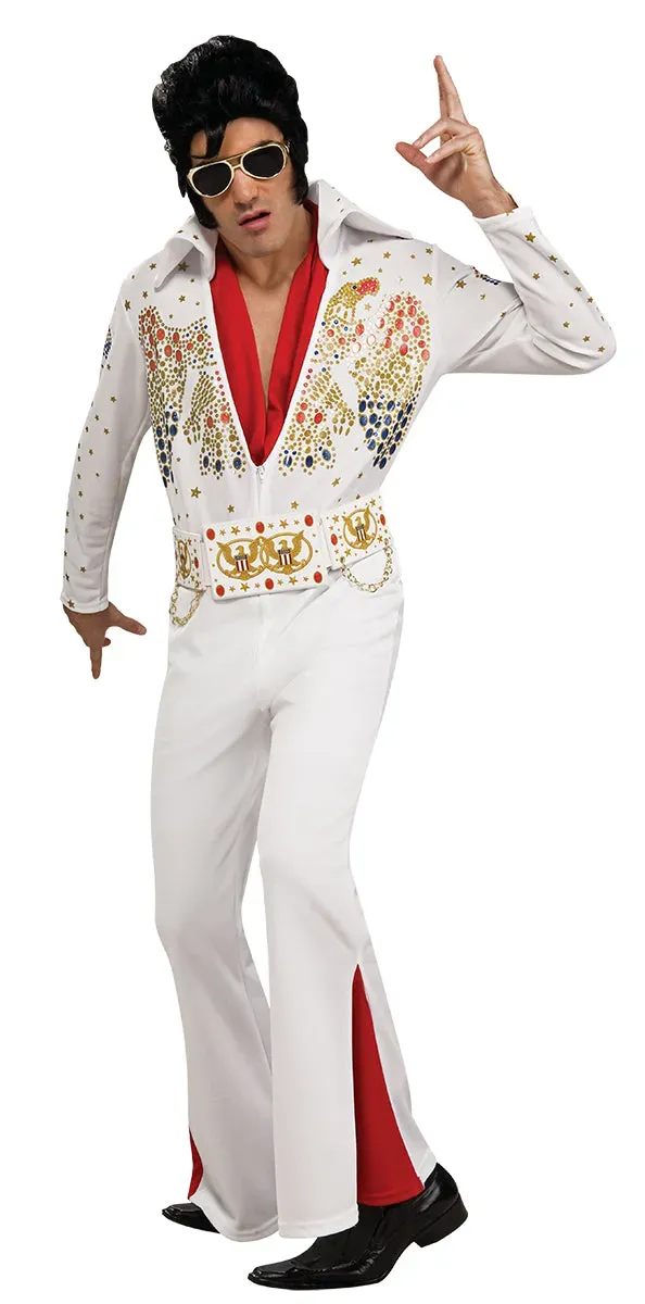 Rubies Elvis Deluxe costume adulto bianco rock
