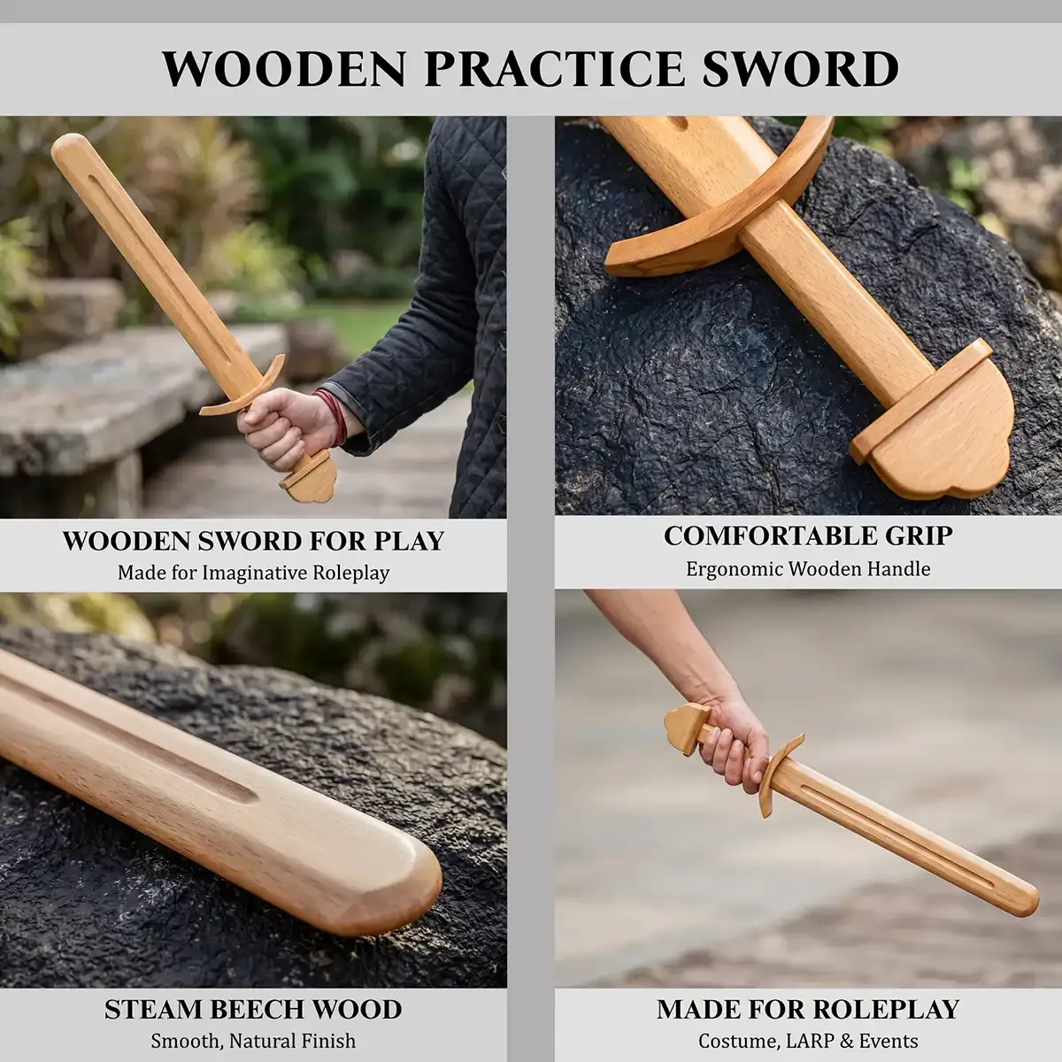 Medieworld Gotland spada legno vichinga allenamento