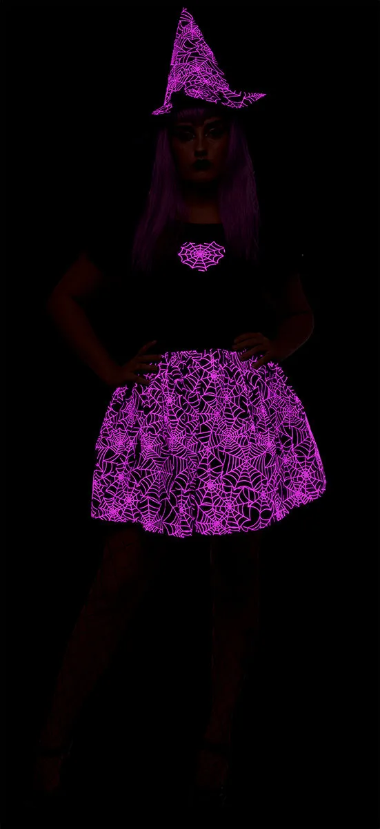 Rubies Spiderweb Neon Rosa costume strega adulto