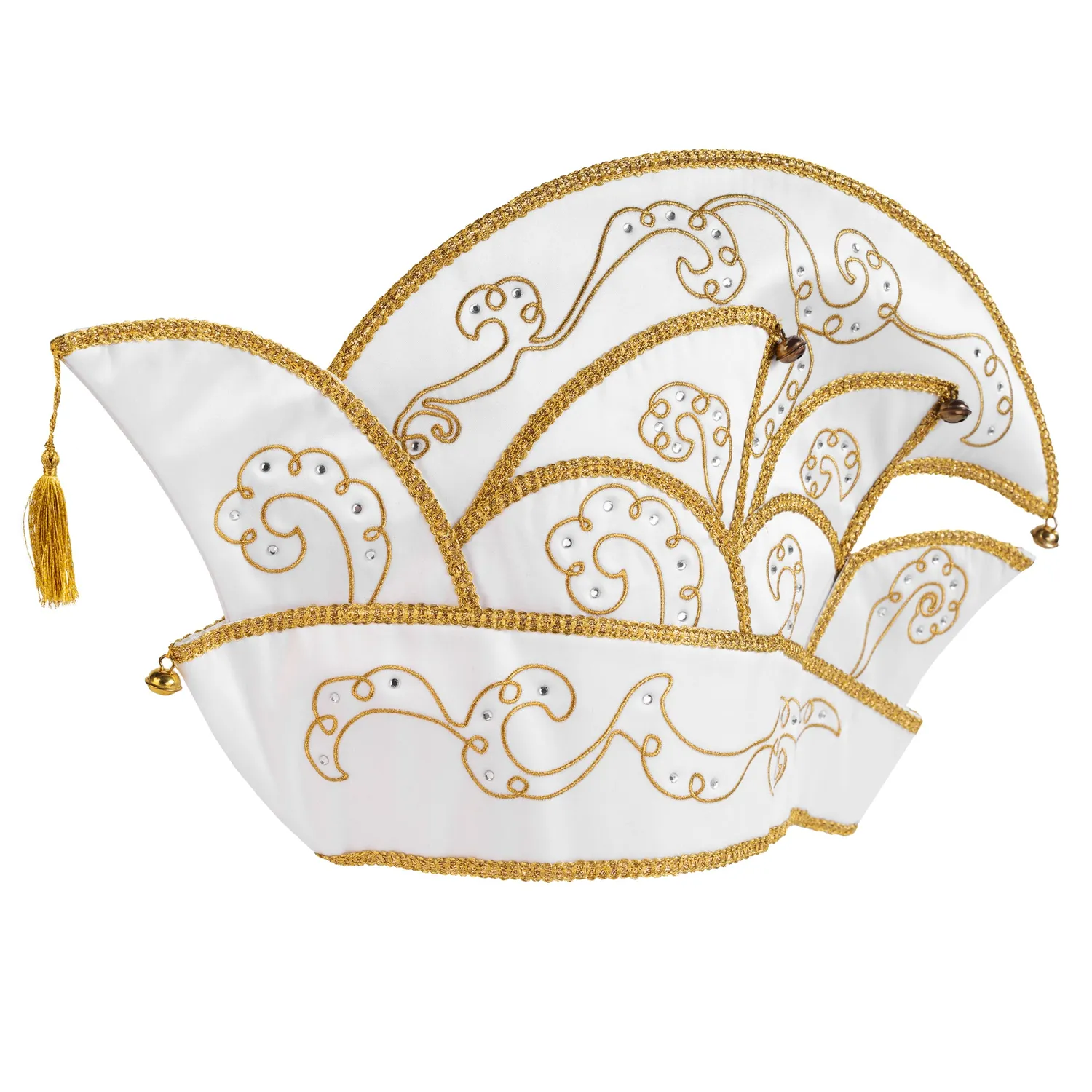 Altenburg Comitato berretto carnevale bianco oro satin