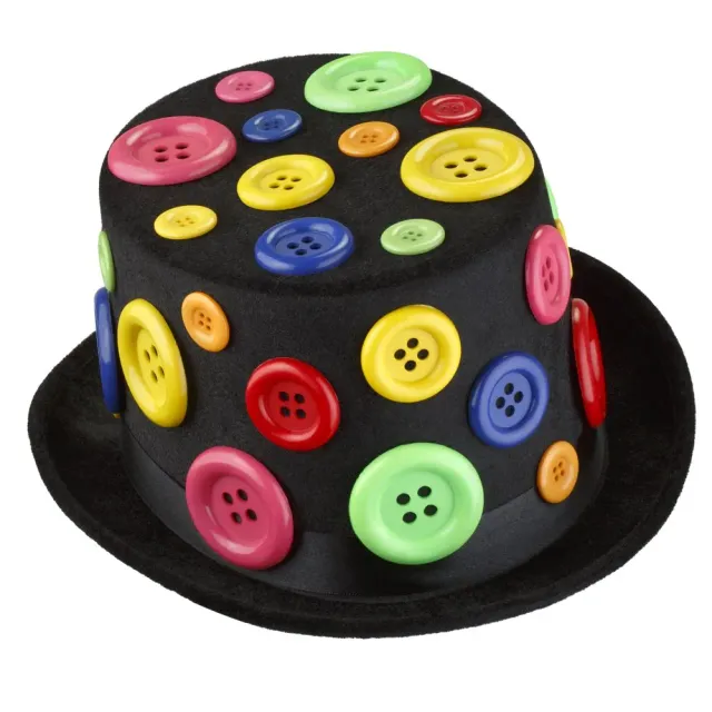 Dress Up America Cappello Cilindro Bottoni Multicolore Adulti