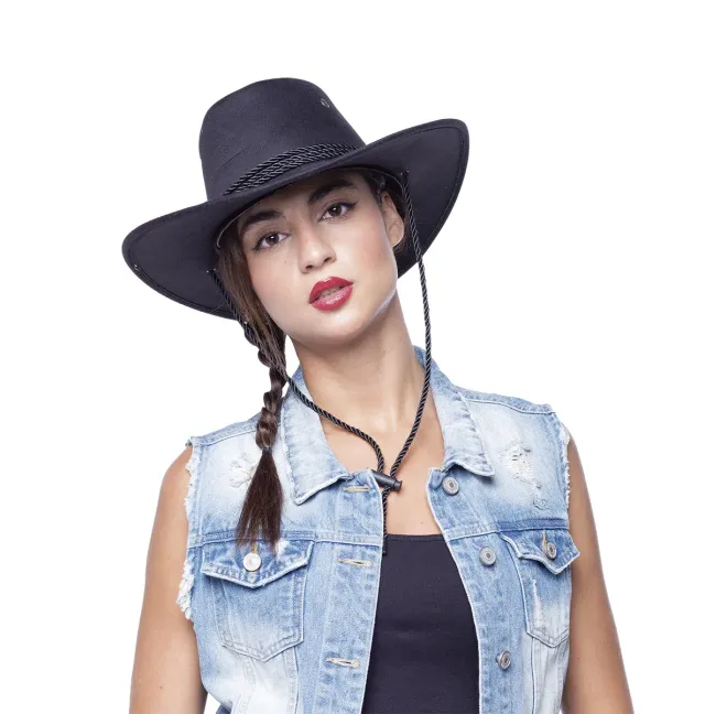 Rubies Cappello Cowboy Nero adulto con stella sceriffo
