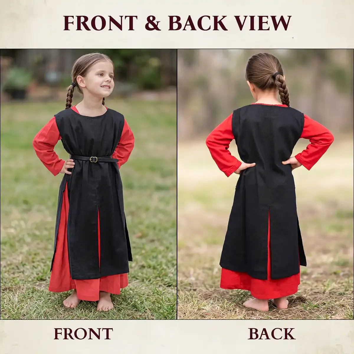 Medieworld Cotton Medieval Tabard For Kids tabarro cotone