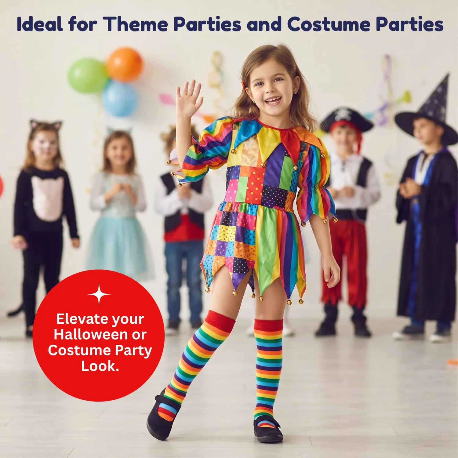 Dress Up America Calzini a righe cotone adulti ginocchio