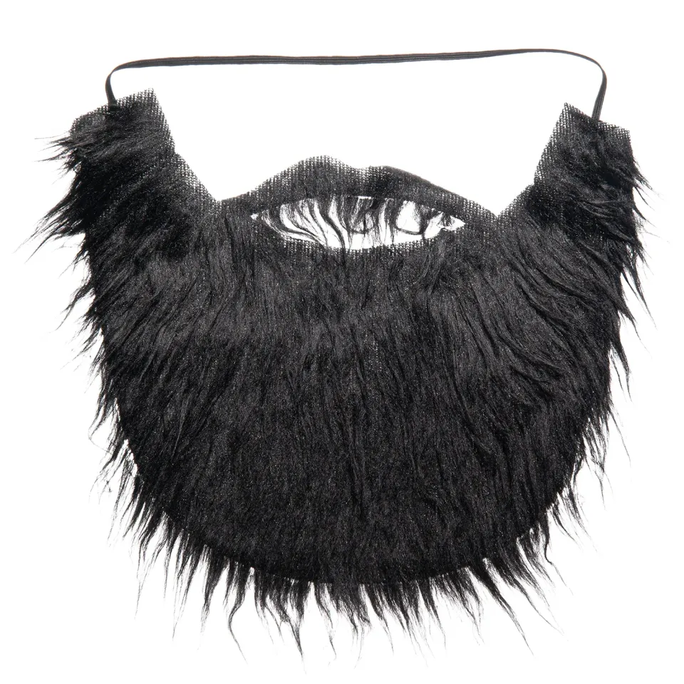 Dress Up America Barba e Baffi Finti Neri 18 cm Sintetici