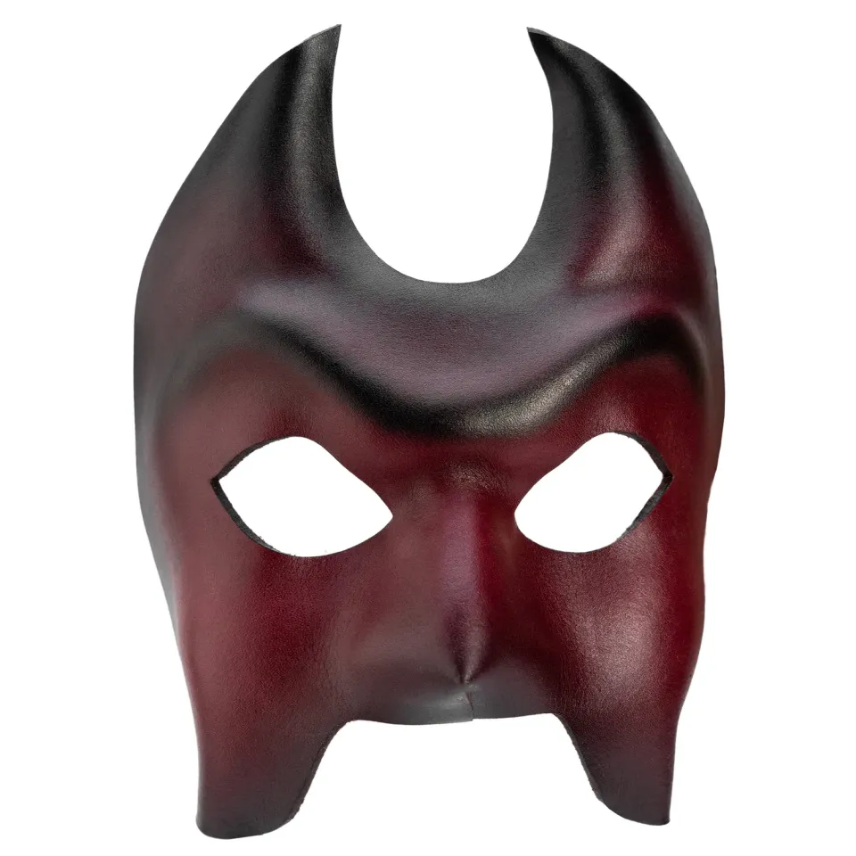 Altenburg Colombina Diavolo maschera veneziana pelle nera