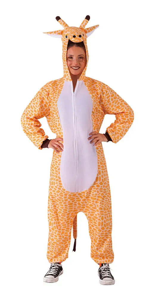 Rubies Giraffa costume adulto tuta con cappuccio MST