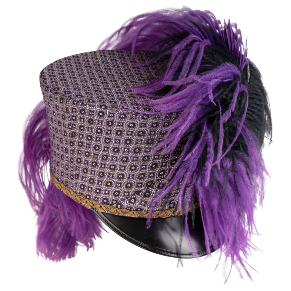 Altenburg shako guardia con piuma e broccato