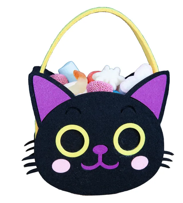 Rubies Gattino Nero borsetta feltro 16x19 cm dolcetti