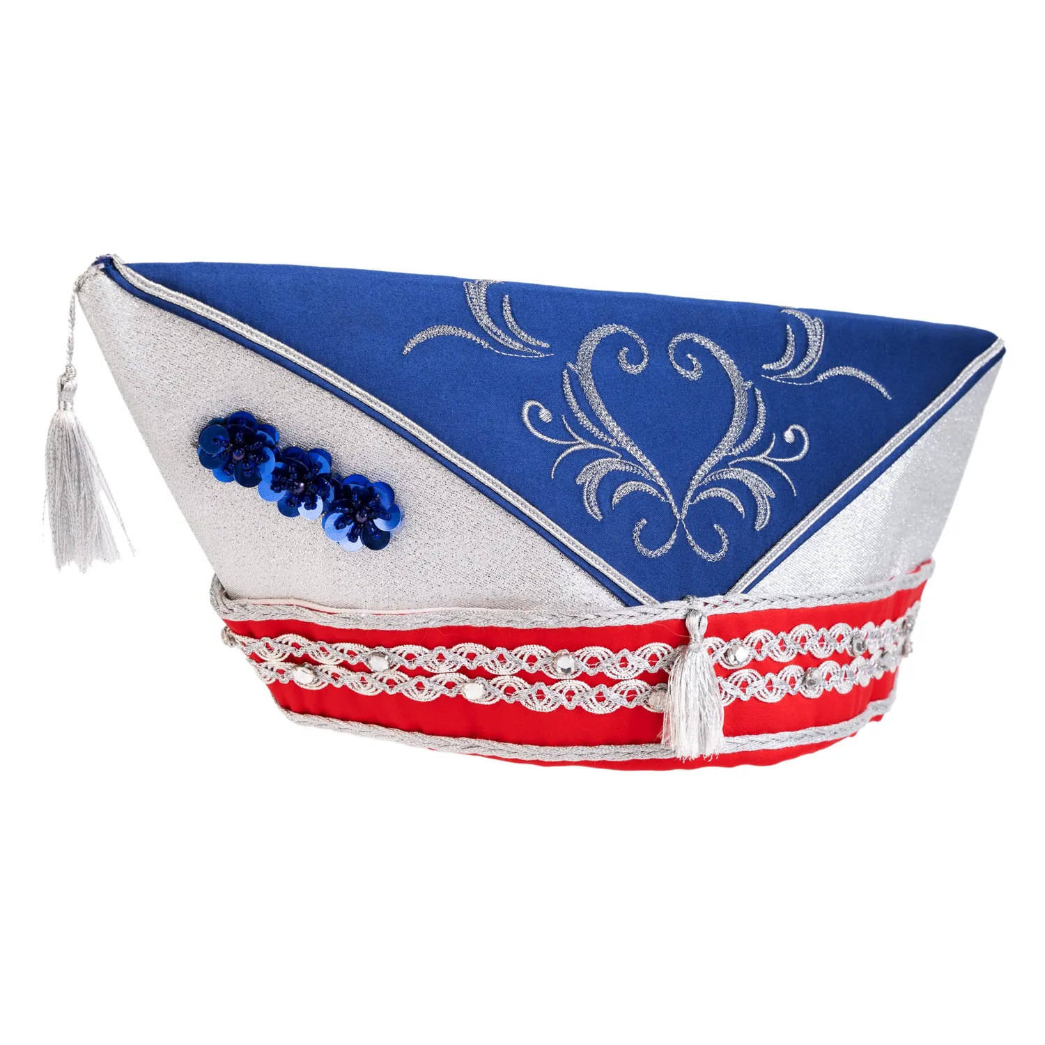 Altenburg barchetta carnevale blu argento ricamata