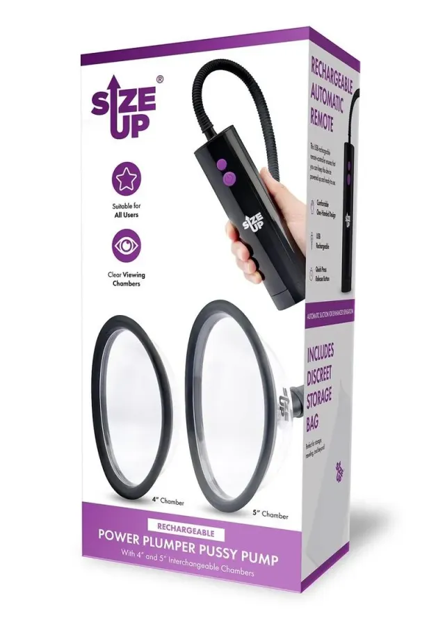 Size Up pompa vaginale ricaricabile con 2 campane 10 e 13 cm