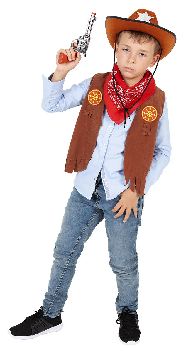 Rubies Cowboy kit costume bambino OS completo