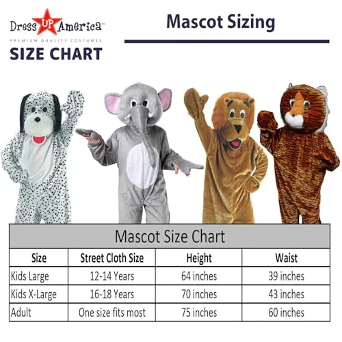 Dress Up America Hungry Wolf Mascotte Costume Peluche Tuta Completa