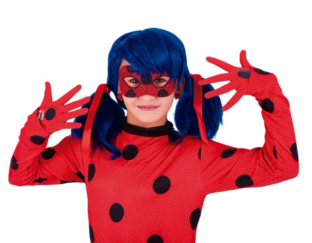 Rubies Miraculous Ladybug guanti OS rossi bimba