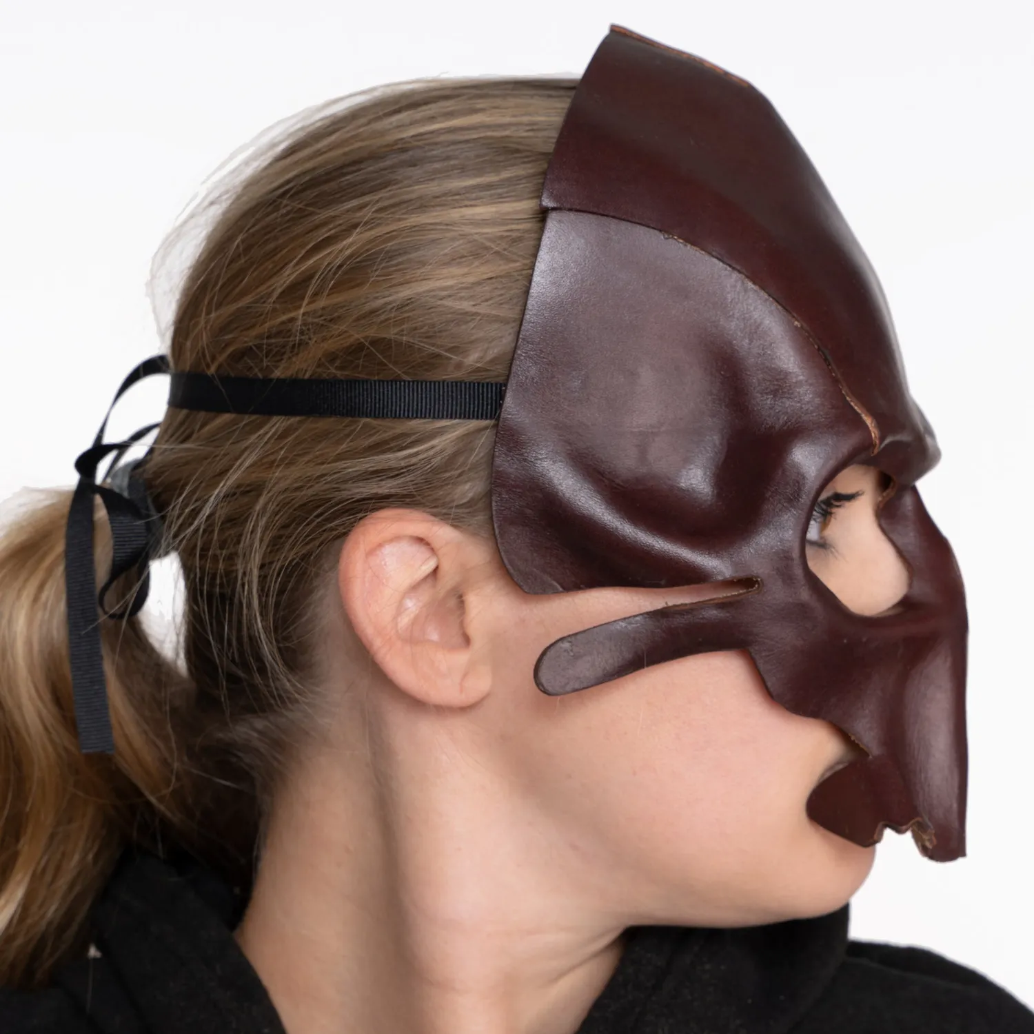 Altenburg Phantom maschera veneziana pelle rossa 20 cm