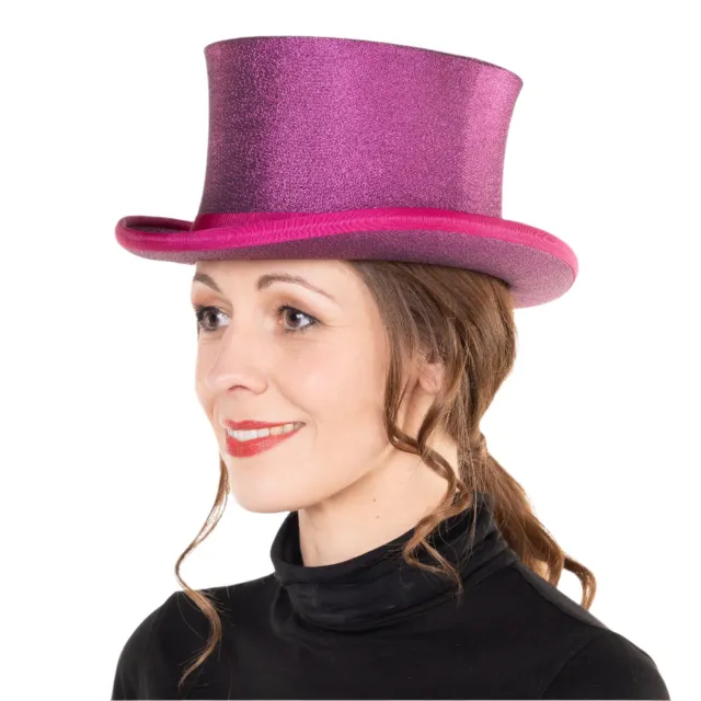 Altenburg Chapeau Claque cilindro rosa glitter taglia 57