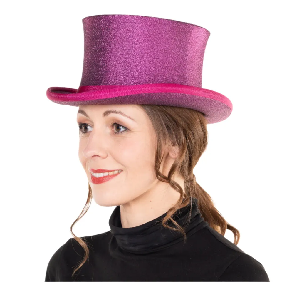 Altenburg Chapeau Claque cilindro rosa glitter taglia 57