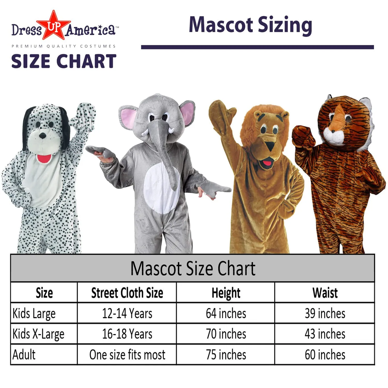 Dress Up America Dalmata mascotte cane taglia unica