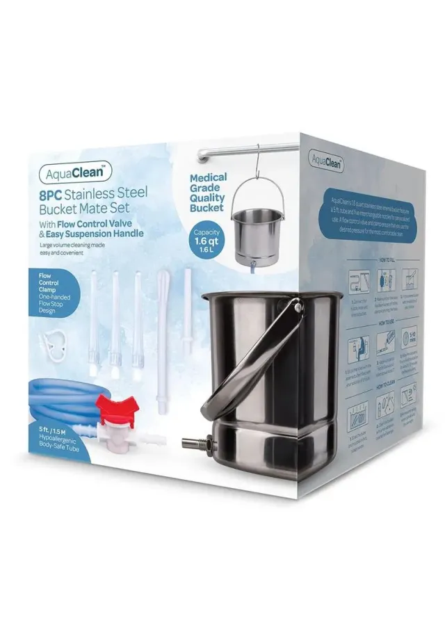AquaClean Bucket Mate doccia intima acciaio 8 pezzi