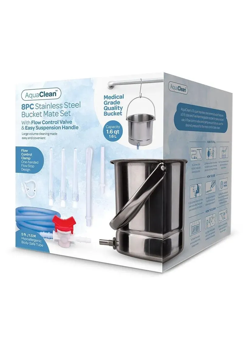 AquaClean Bucket Mate doccia intima acciaio 8 pezzi