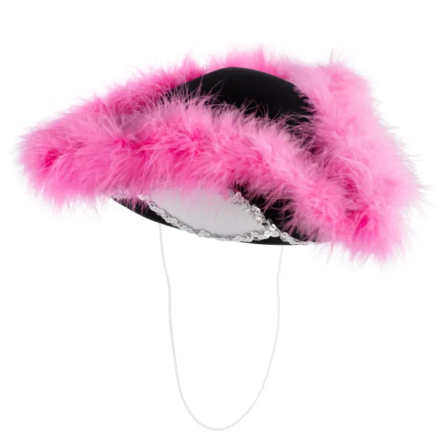 Altenburg Guard tricorno raso nero-bianco marabù rosa