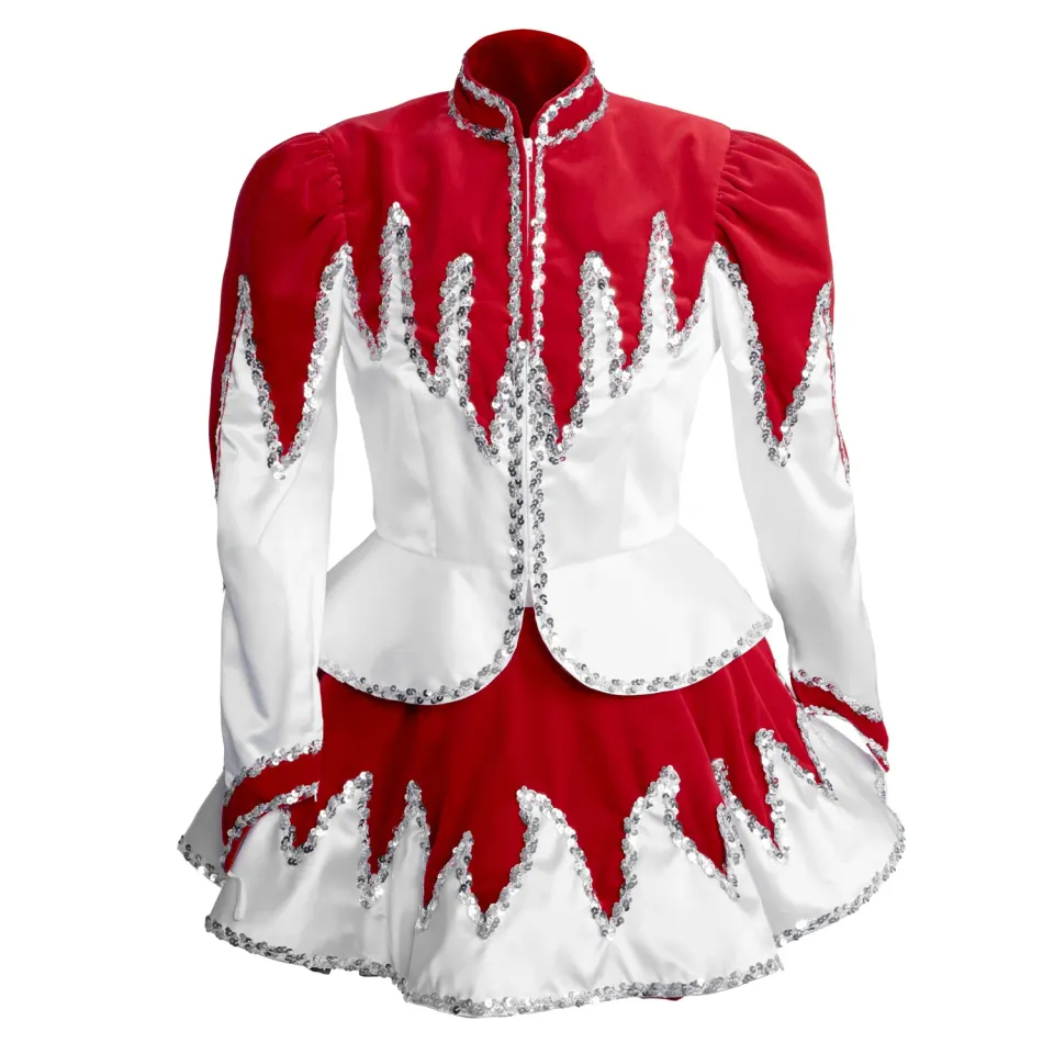 Altenburg guardia rosso bianco abito majorette fiamme
