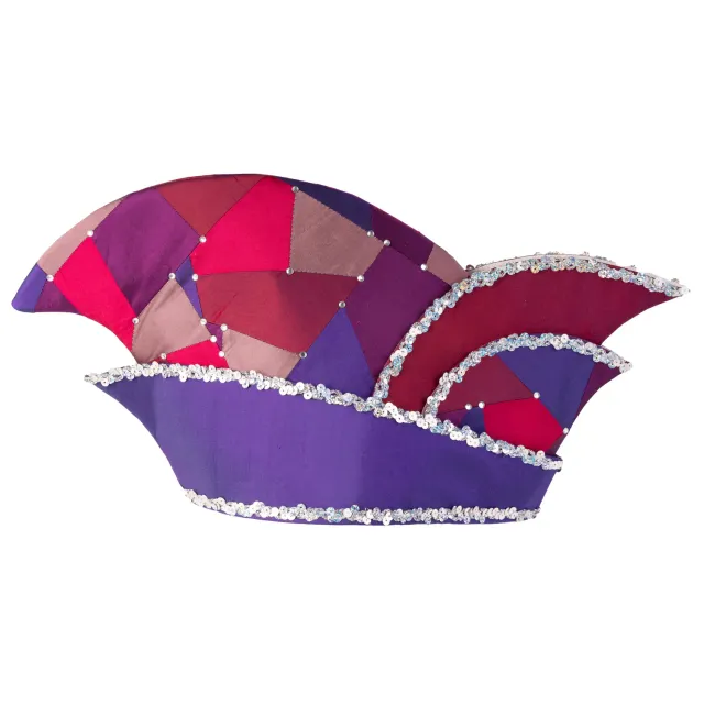 Altenburg berretto comitato seta magenta lilla cappello strass 25cm