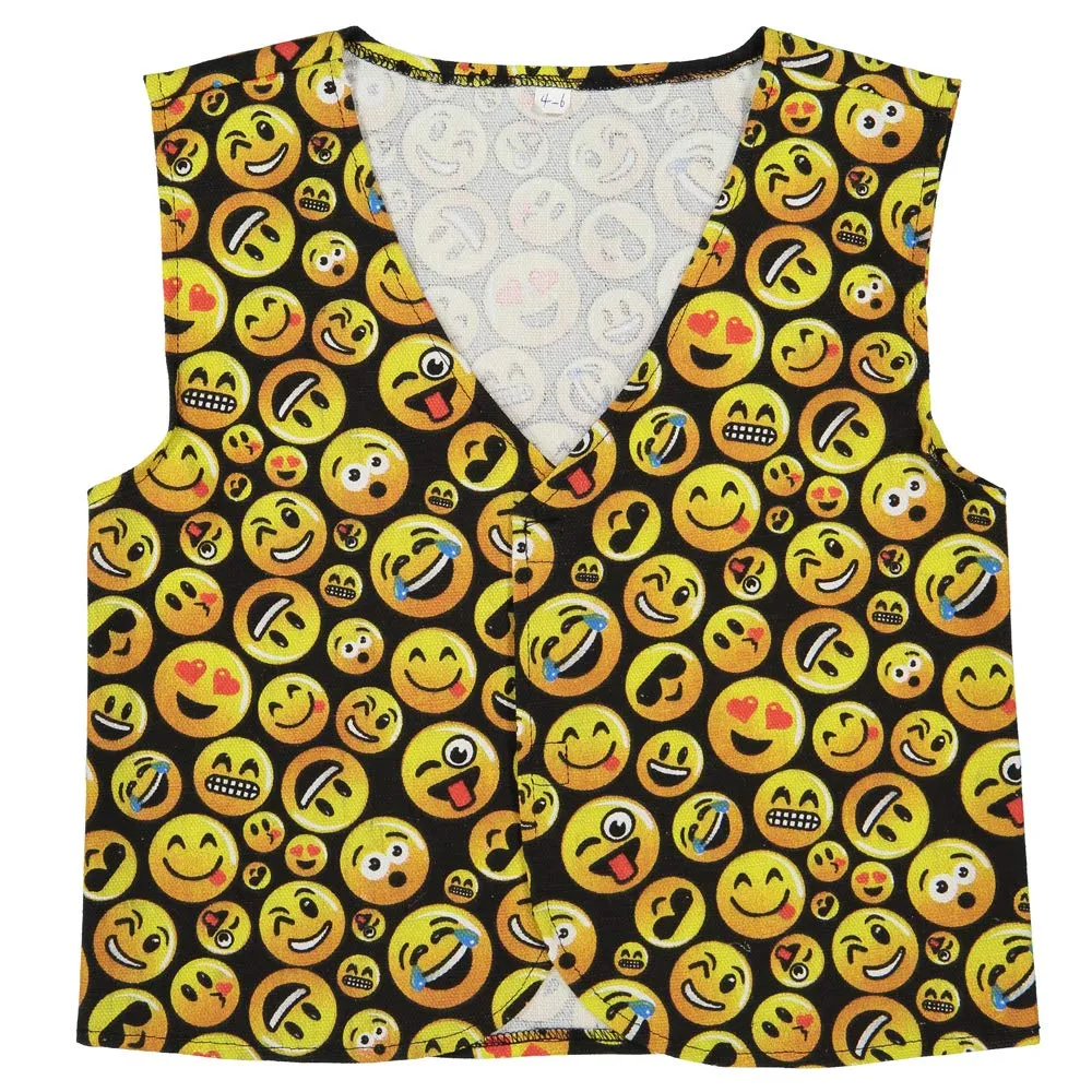 Dress Up America Emoji gilet bambini giallo 12-14 anni