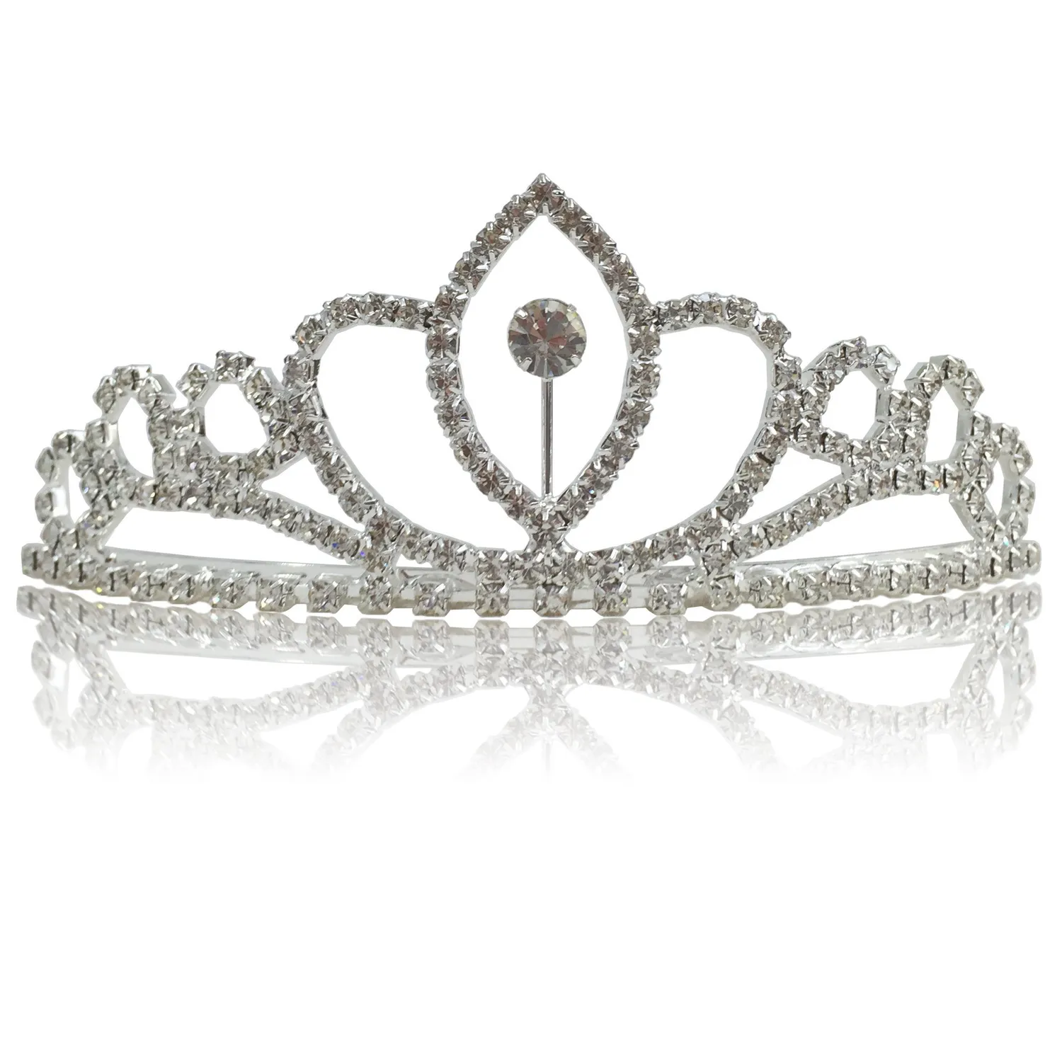 Katara 1738 Mini Diadema 1 Tiara Sposa Argento