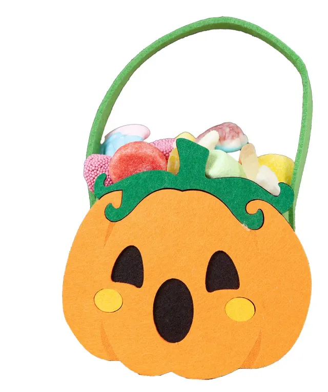 Rubies Borsetta Zucca Feltro Accessorio Halloween 14x20cm
