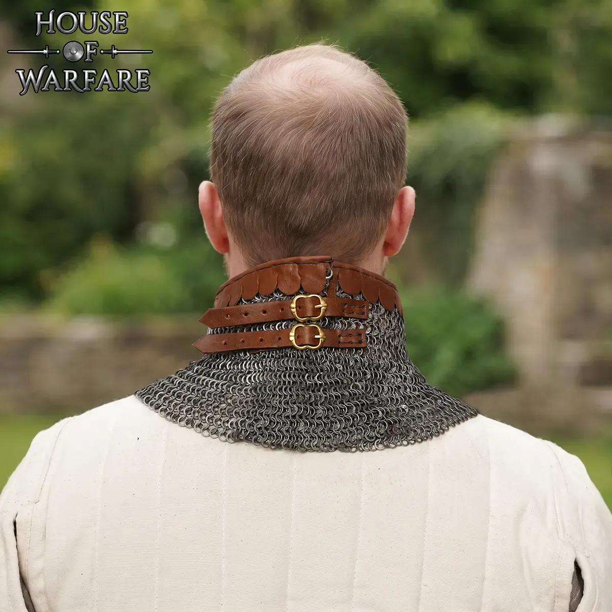 Medieworld Chainmail Gorget 6mm 18 Gauge gorgiera acciaio