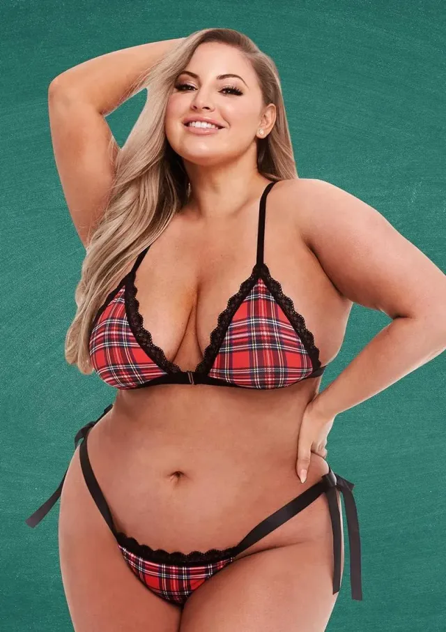 Pleasure Wigs Teacher's Pet set reggiseno perizoma rosso