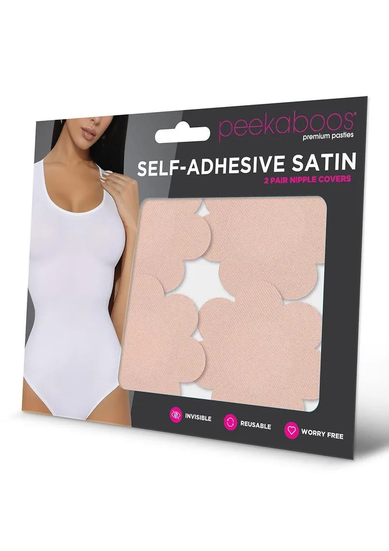Pleasure Wigs Peekaboos Satin Nipple Covers copricapezzoli nude 2 paia