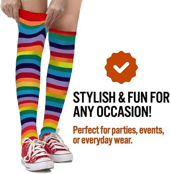 Dress Up America Calzini a righe cotone adulti ginocchio