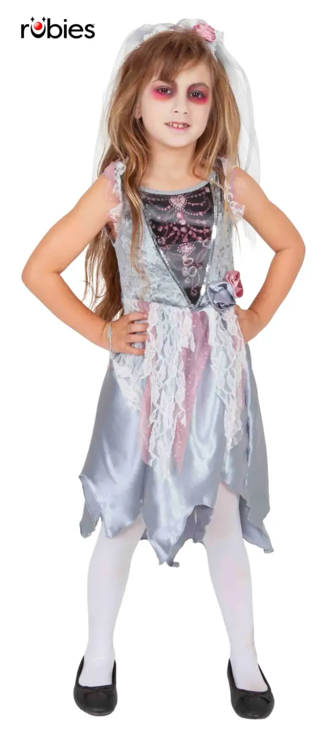 Rubies Sposa Fantasma costume bambina Inf velo bianco