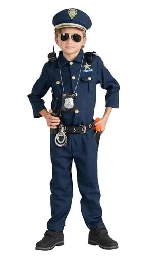 Dress Up America Costume Poliziotto Bambino 3-4 Anni Set Completo