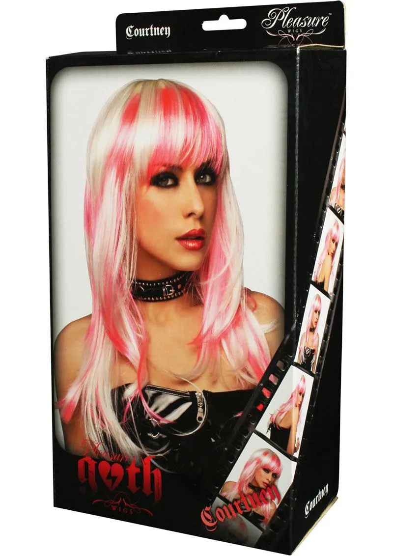 Pleasure Wigs Courtney Parrucca Rosso Nera Punk