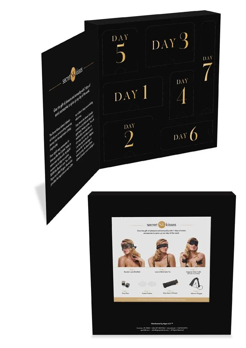 Secret Kisses Seven Day kit erotico coppia 7 giorni nero oro