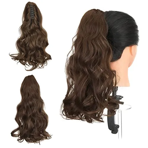 Gairyan Extension Coda di Cavallo Ricci 45cm Marrone Auburn