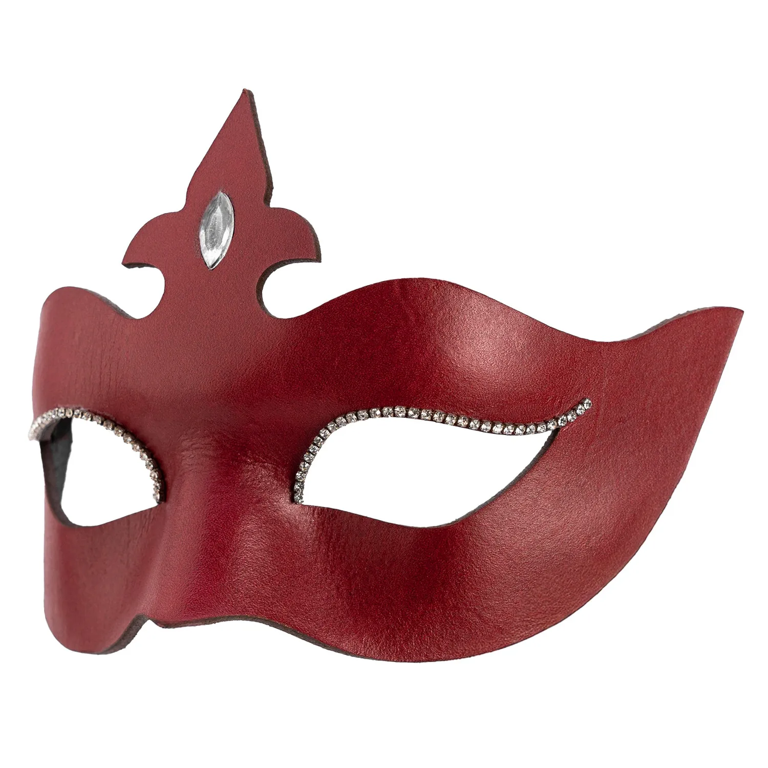 Altenburg Colombina Stella maschera veneziana rossa in pelle