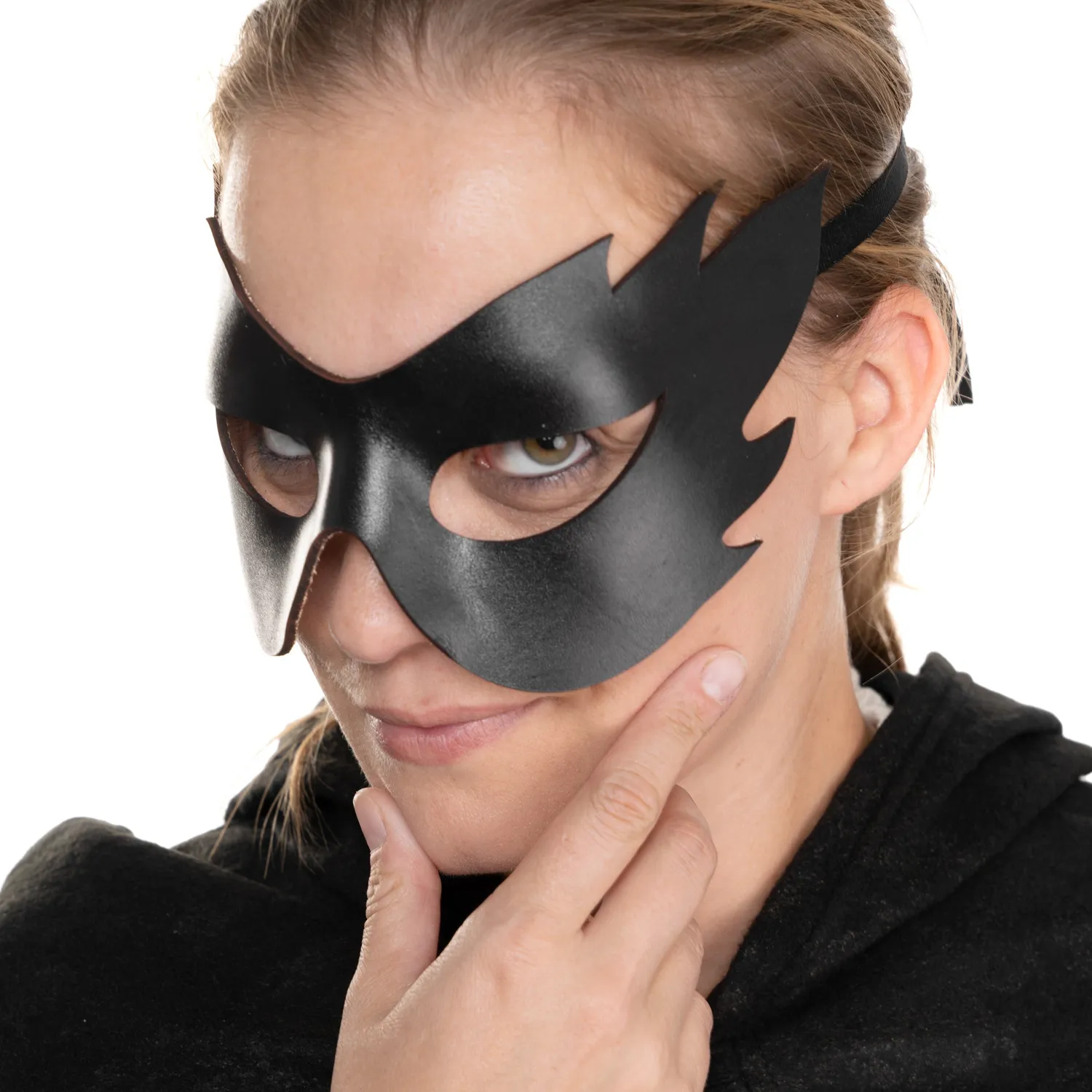 Altenburg Colombina Fiamma maschera nera in pelle