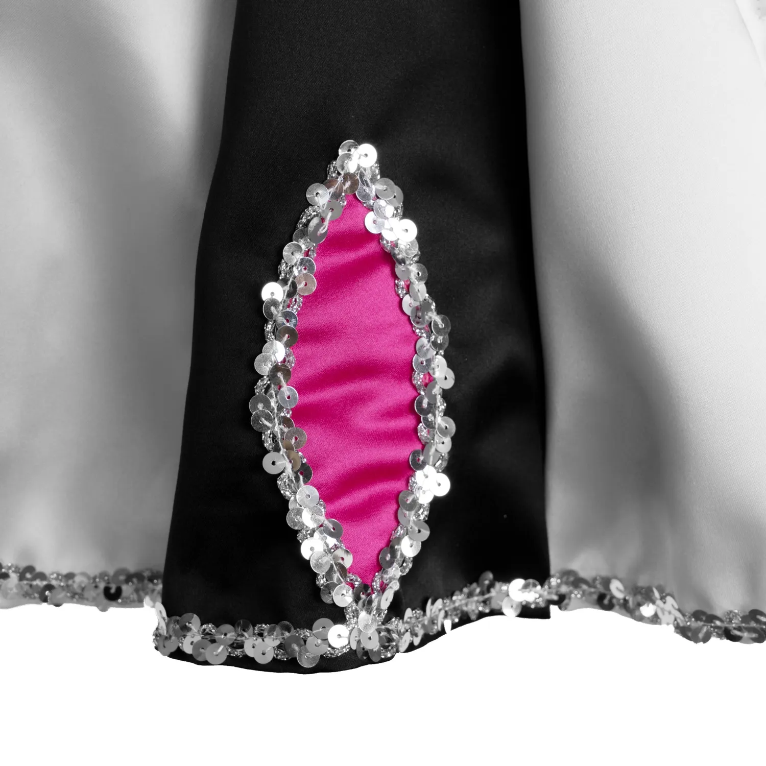 Altenburg vestito guardia nero bianco fiori rosa paillettes