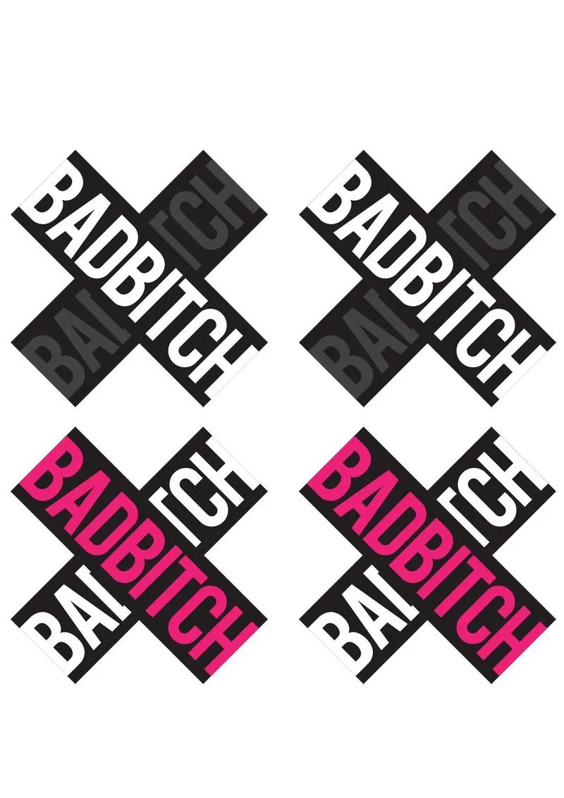 Pleasure Wigs Peekaboos Pasties Bad Bitch X Nere