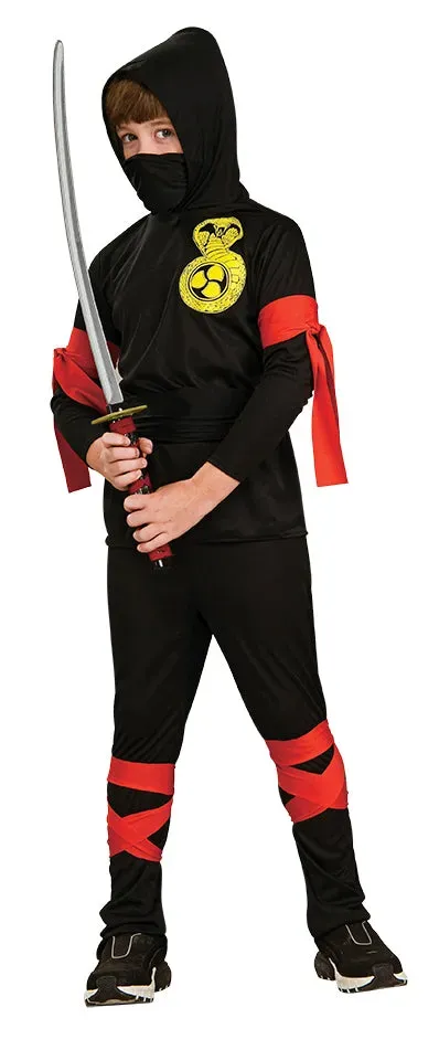 Rubies Ninja Nero Inf costume bambino nero completo