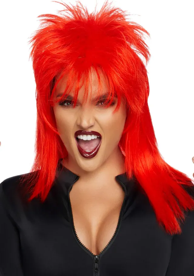 Leg Avenue Unisex Rockstar Wig parrucca rossa corta folta