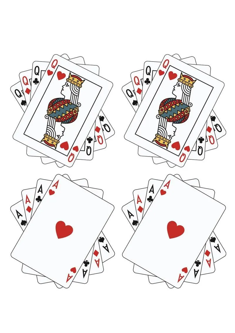 Peekaboos Four-of-a-Kind pasties carte da gioco