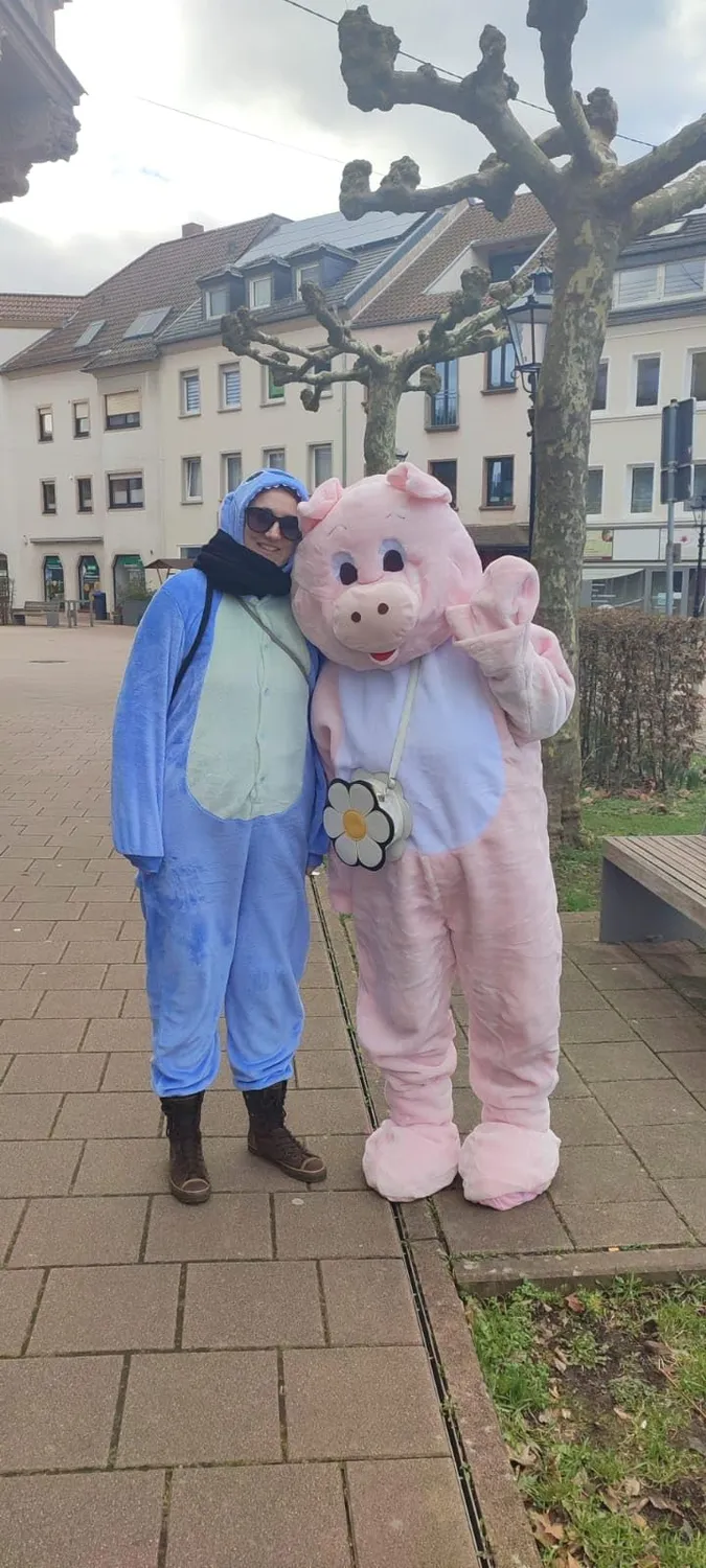 Dress Up America Maiale mascotte peluche taglia unica