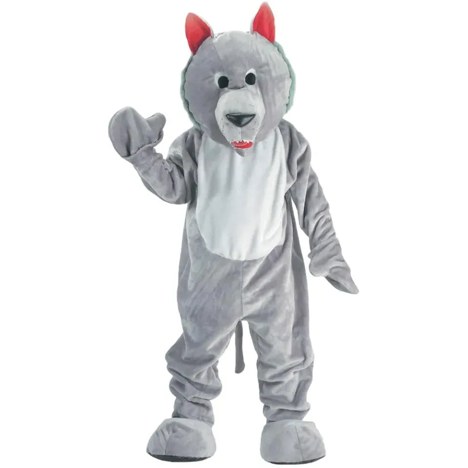 Dress Up America Hungry Wolf Mascotte Costume Peluche Tuta Completa