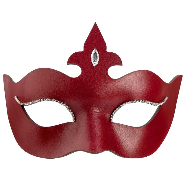 Altenburg Colombina Stella maschera veneziana rossa in pelle
