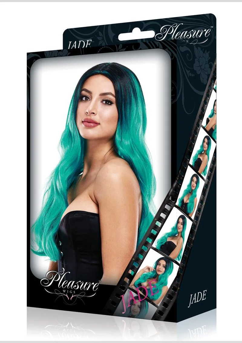 Pleasure Wigs Jade parrucca verde lavabile
